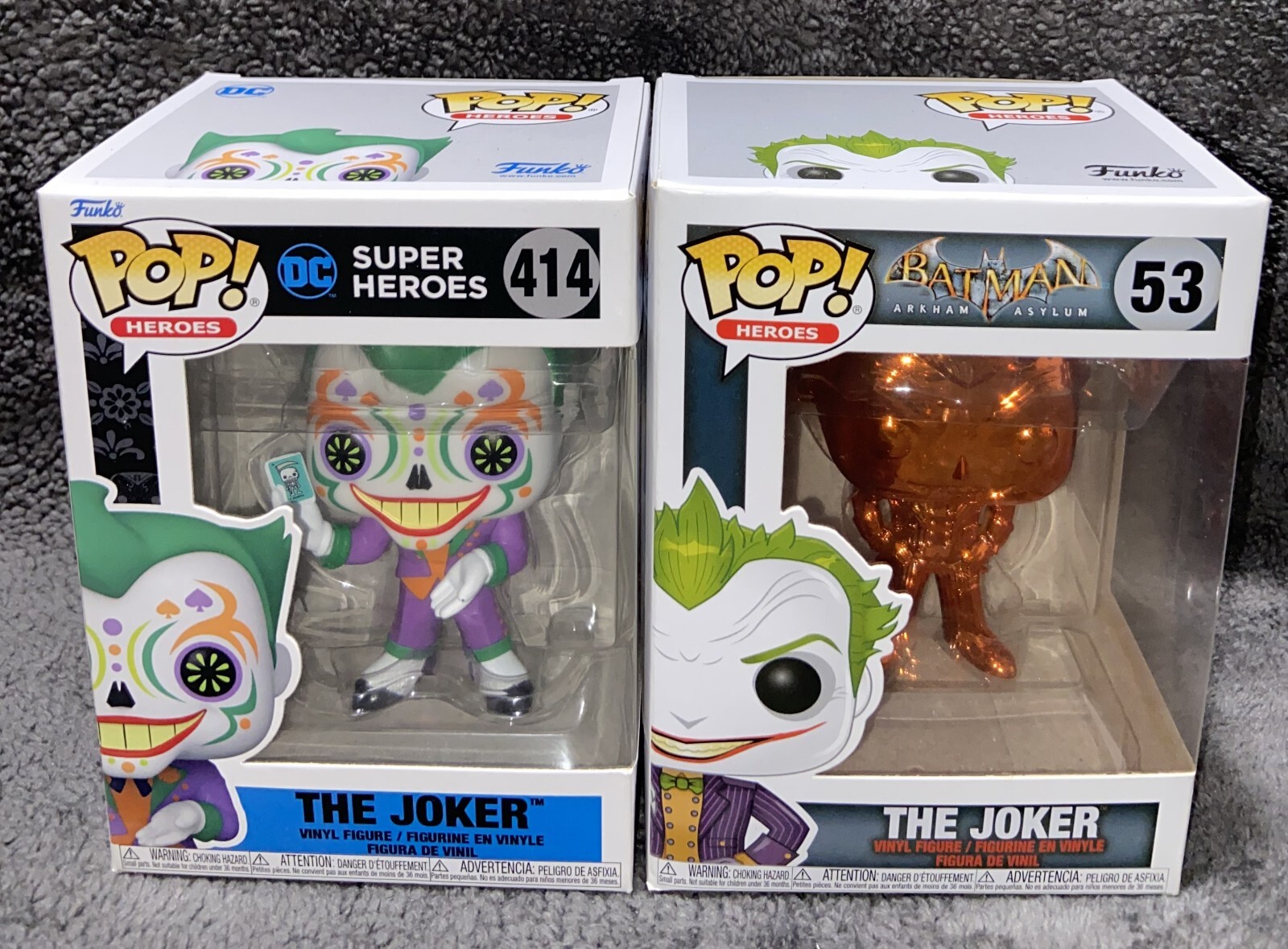 The Joker Funko POP! The Joker #414 & Arkham Asylum Joker #53 Set of 2