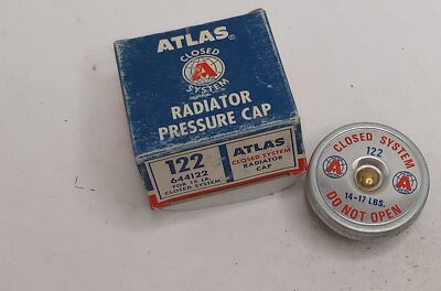 #ad Vintage Atlas 122 644122 for 15 LB Closed System Radiator Pressure Cap $24.95