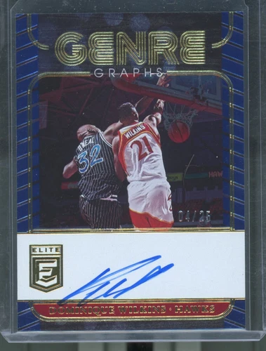 2022-23 Donruss Elite Genre Graphs Dominique Wilkins Auto /25 Hawks SSP