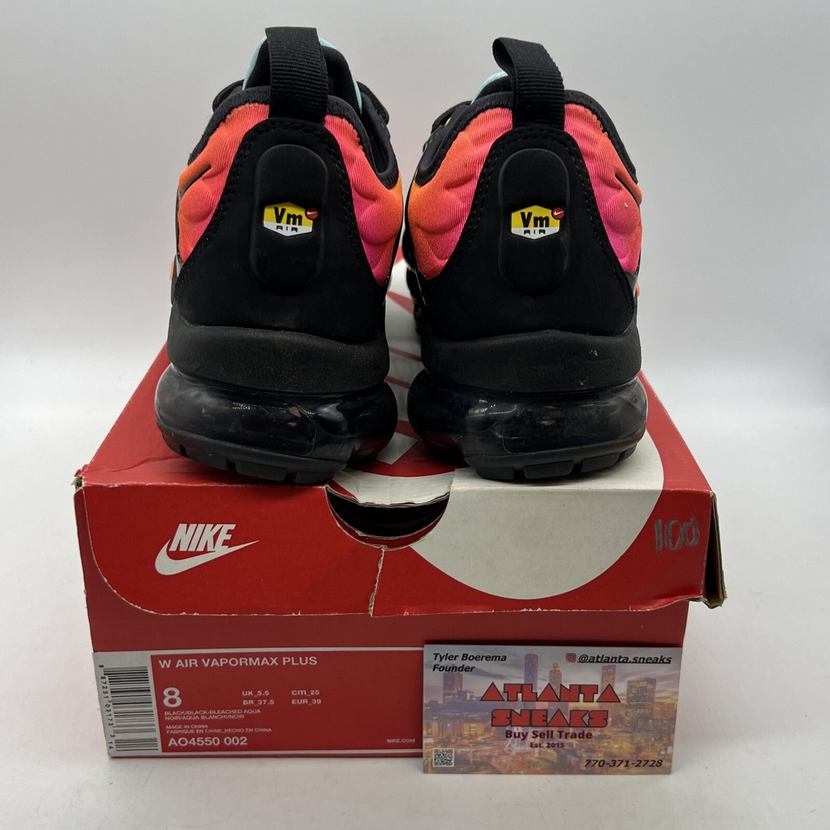 日本未入荷!★AIR VAPORMAX PLUS BLACK RED ORANGE Nike Air Vapormax Plus Black Crimson Red Orange Mens Size