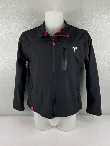 Tesla Men XXL Soft Shell Jacket Black Full Zip Embroidered Logo