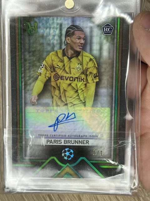 2023-24 Topps Museum UEFA Collection Paris Brunner RC Auto 1/1