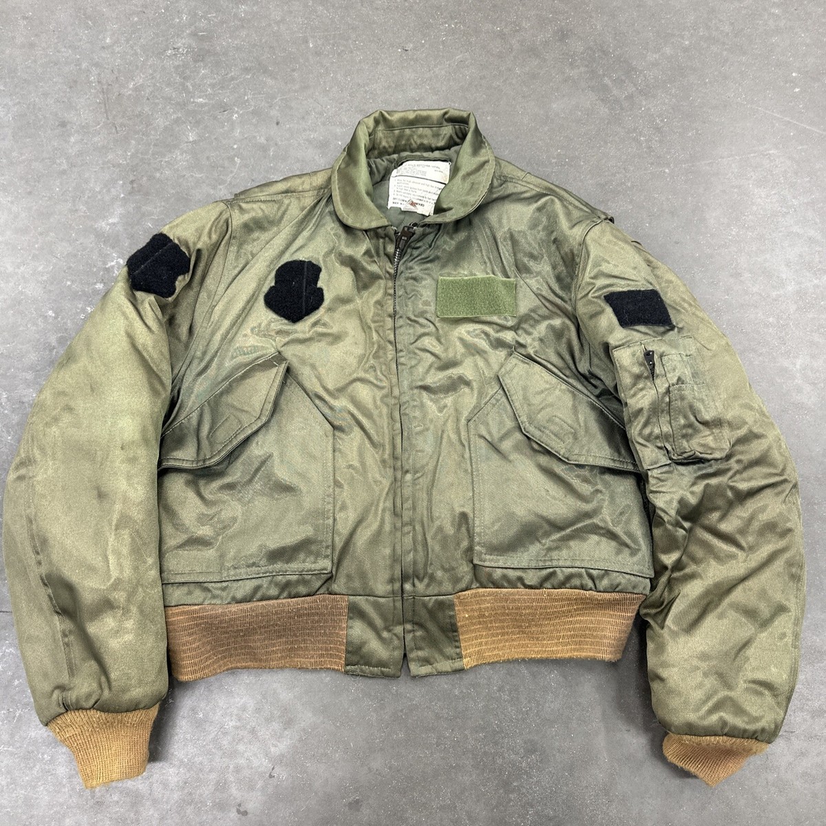 Genuine USAF CWU-55/P Cold Weather Flyers Flight Jacket XL Green 