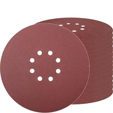 30 Pack 9 Inch 8 Hole 120 Grits Drywall Sanding Discs - Premium Sandpaper Dis...
