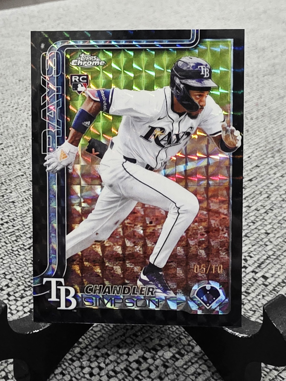 2025 Topps Chrome Update - Chandler Simpson #USC179 BLACK GEOMETRIC /10 RC SSP