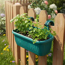 Large Hanging Balcony Planter Box Rail Flower Pot Garden Fence 53cm UK
