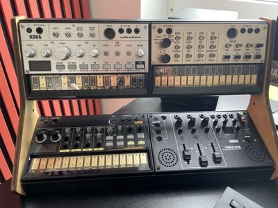 Korg Volca Set Bass Keys Beats Mix + Holzrack Analog Synth