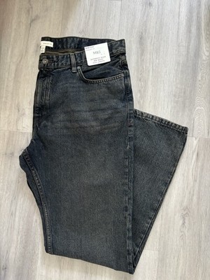 MARKS & SPENCER MENS DARK DENIM STRAIGHT FIT JEANS Waist 40  Leg 33  Bnwt
