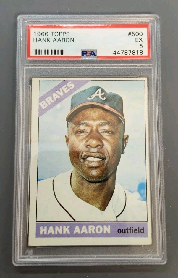 1966 Topps #500 Hank Aaron (HOF) PSA 5