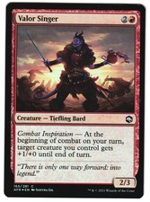 Valor Singer Foil 165 Afr C Adventures In The Forgotten Realms Mtg