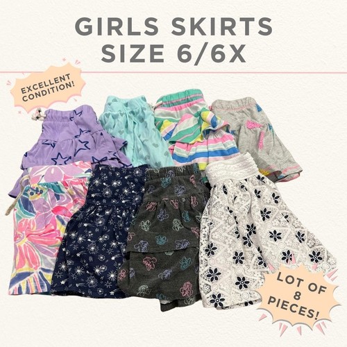 Lot of 8 Girls Size 6/6X Skirts – Disney, Cat & Jack, Fun Styles