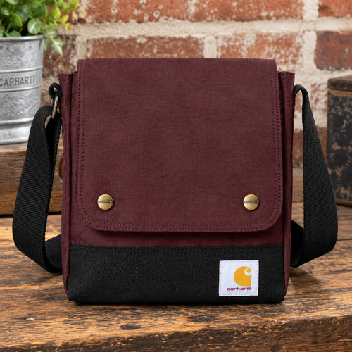 Carhartt Crossbody Snap Bag Port Black Rain Defender Water Repellent NWT