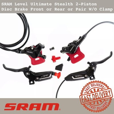 SRAM Level Ultimate Stealth 2-Piston Disc Brake Front or Rear or Pair W/O Clamp
