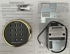 Amsec ESL10 - ESL10XL - American Security - Electronic Safe Lock Kit - Brass
