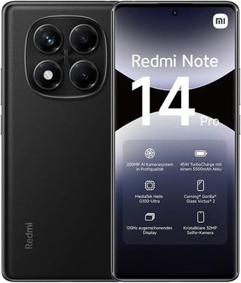 Xiaomi Redmi Note 14 Pro 5G 256GB 8GB RAM Midnight Black