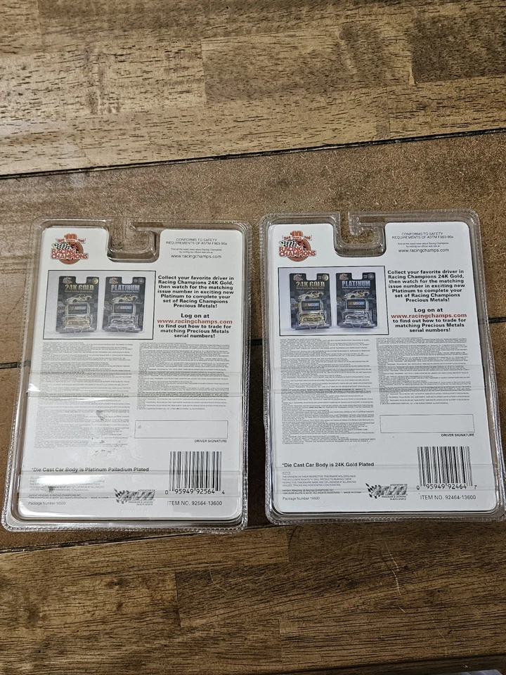 2 Sealed 1999 NASCAR 24k Gold & Platinum Plated Precious Metal Series. Flawless - Image 2 of 4