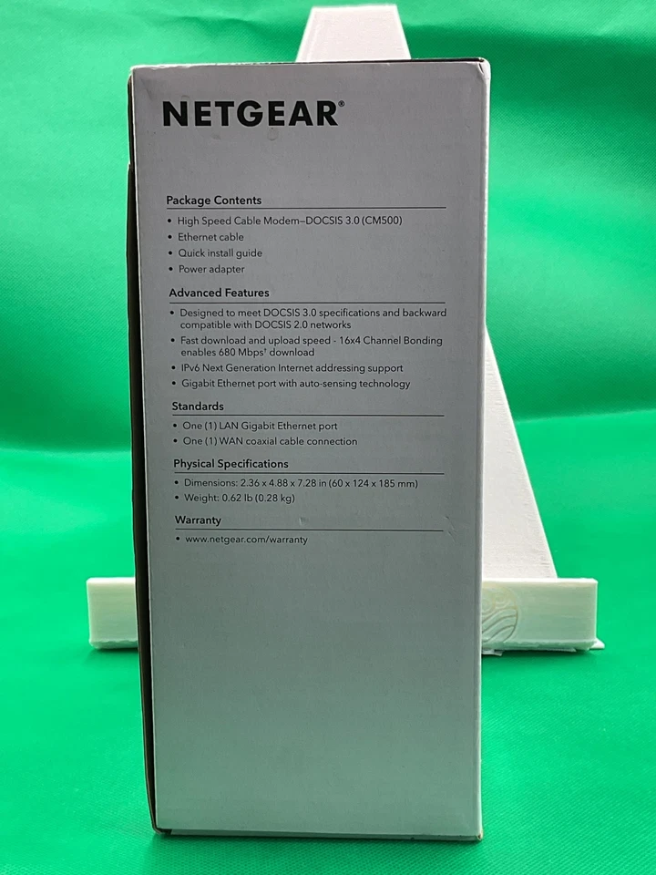 Netgear CM500 High Speed Cable Modem DOCSIS 3.0 New - Image 2 of 4