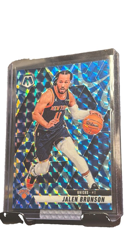 2024-25 Panini Mosaic - Jalen Brunson #176 Reactive Blue Mosaic Prizm