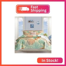 Tritard 3 Piece Coastal Quilt Sets King Size Bedding Set, C4