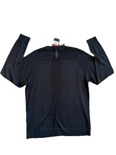 NWT Nike Tiger Woods TW Wool Blend Knit Golf Sweater Mens L Black CU9782-010 - Picture 4 of 14