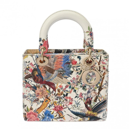 Dior LADY DIOR 728027 Handbag Calfskin Gold #WB3465