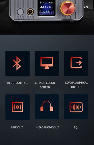 xDuoo XQ-50 Pro3 - BT5.1 Receiver & Headphone AMP - Qualcomm & Cirrus Logic - Zdjęcie 7 z 17