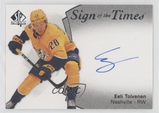 2021-22 SP Authentic Sign of the Times Eeli Tolvanen #SOTT-ET Auto 0o5t