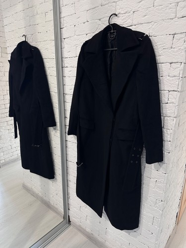 Gucci, Cappotto donna vintage Gucci lana e cashmere nero taglia 40 Made in Italy