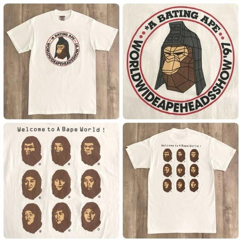 Bape, BAPE Vintage 1997 APE HEADS SHOW T-shirt a bathing ape NIGO Size M