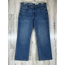 TK Axel Jeans Size 36x28.5 Slim Bootcut Medium Wash Light Distressing