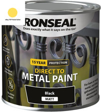 Image of Direct to Metal Paint Black Matt 250Ml