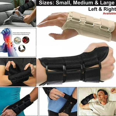 LOCASO NHS Splint Hand Wrist Support Brace Fractures Carpal Tunnel Right Left S/M/L UK