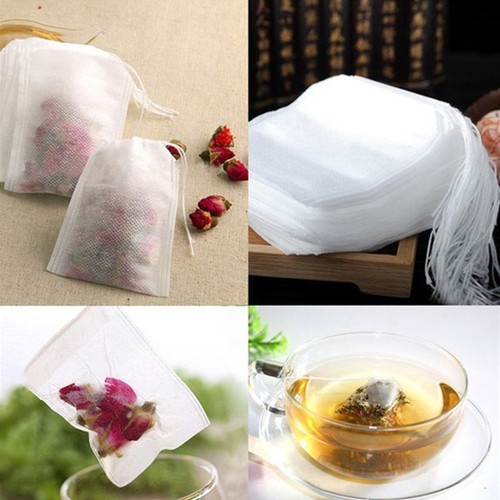 100PCS 5.5*7 Drawstring Reusable Bags Packing Bath Soap Herbs Empty Tea Bag - Picture 3 of 5