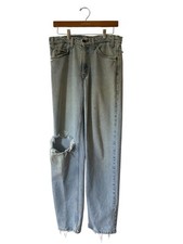 Vintage Levis 550 Denim Jeans 31x33 Distressed Light Wash Orange Tab USA