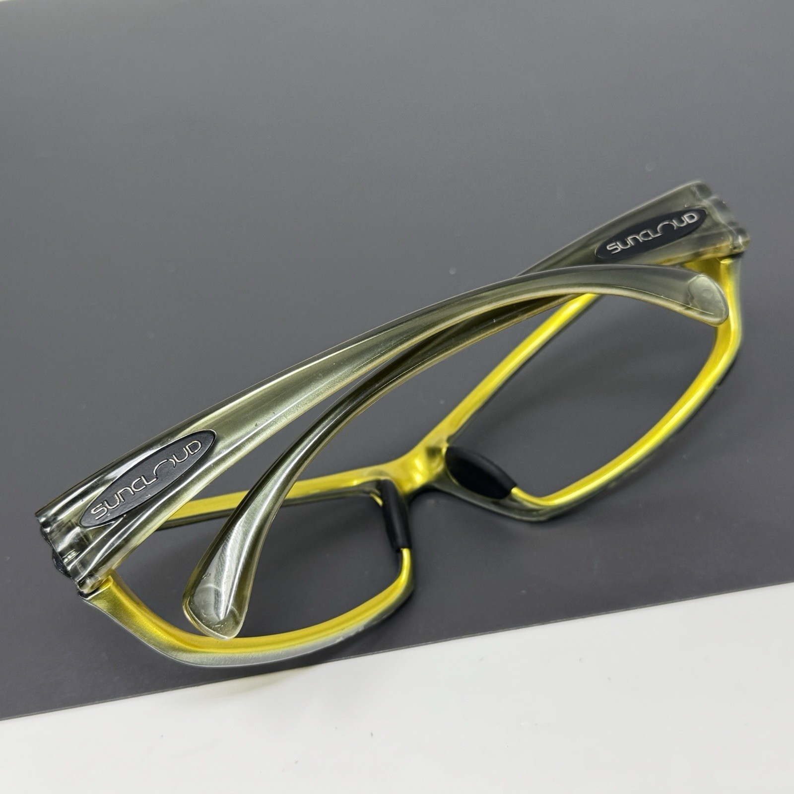Suncloud Hook Sunglasses Frame Only Gray Yellow N… - image 8