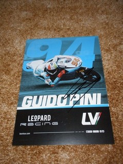 moto3 Guidi Pini signierte Autogrammkarte