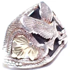 Vintage Sterling Silver Men’s Ring EAGLE ONYX South Dakota Gold Co Size 8.75