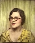 Pretty Girl Coke Bottle Glasses Saturated Hand Tinted Vintage Photo Booth 1940s