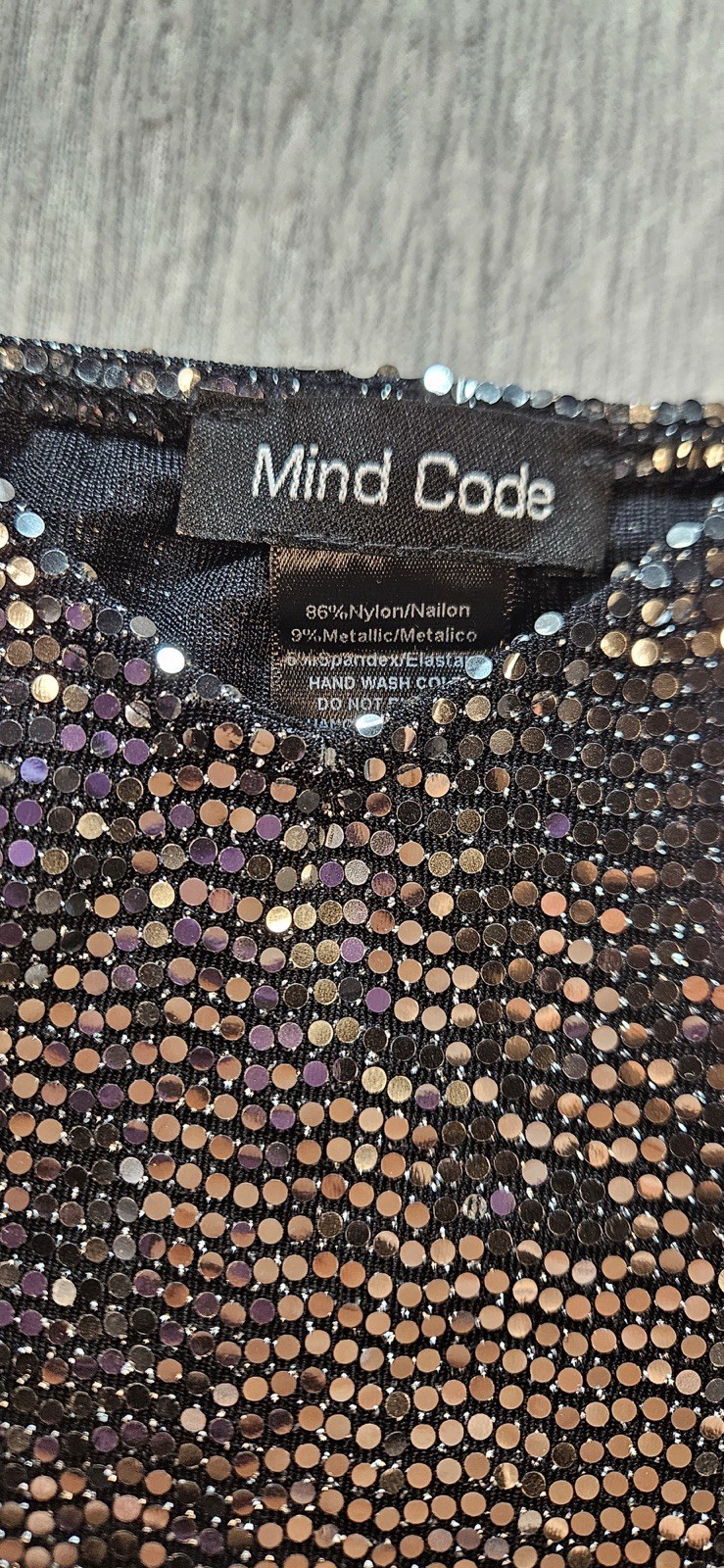 Mind Code Women’s Metallic Sequin Bodycon Dress S… - image 3