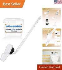 Elegant White Toilet Handle Replacement Kit - Universal Flush Lever Easy Install