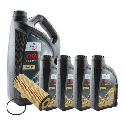 9L Fuchs TITAN GT1 PRO C-3 5W-30 Hengst Engine Oil Change Kit for W463 G550 M176