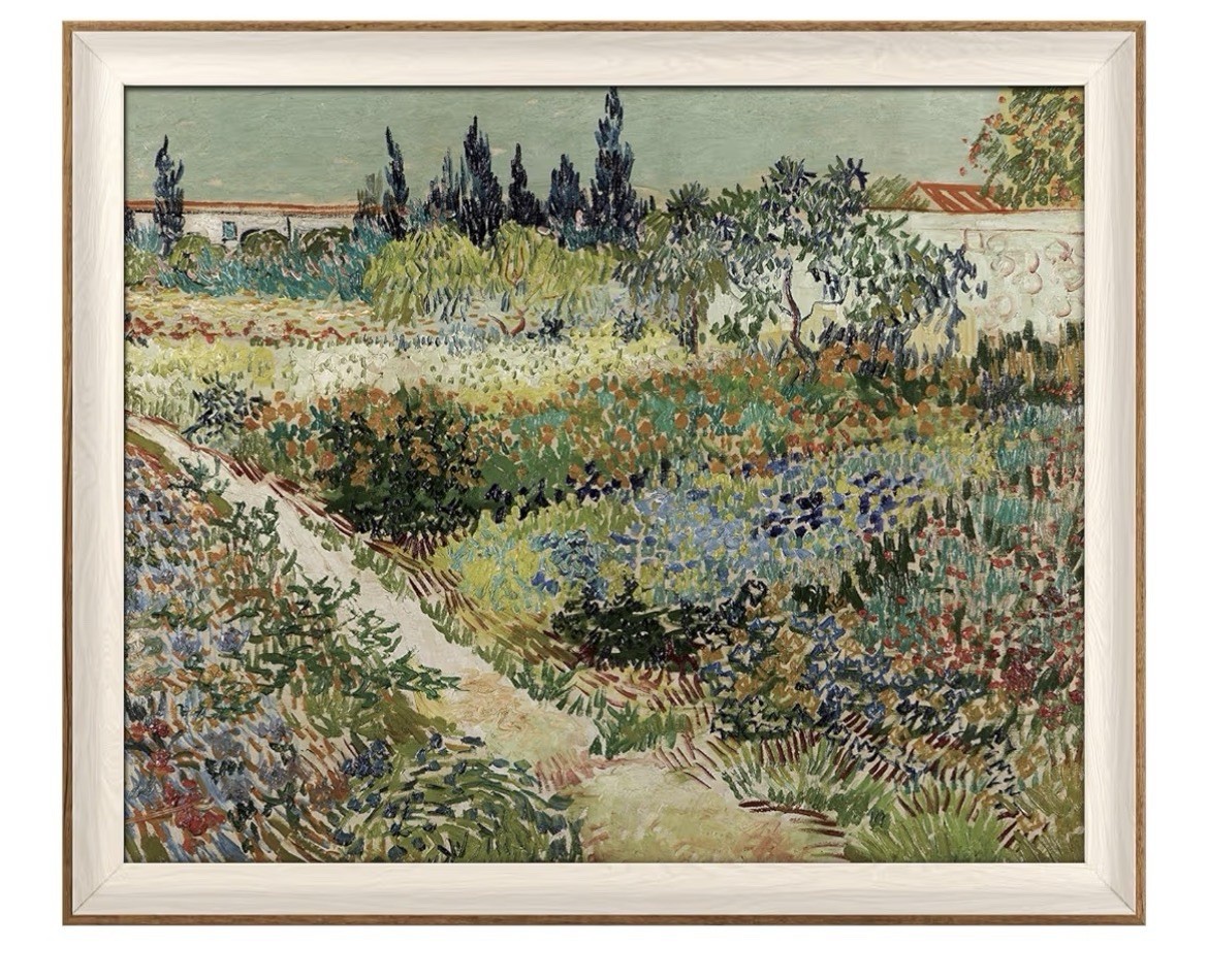 Garden of Arles Vintage Landscape Oil Painting 16x20 Framed Canvas Art Print