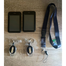 Black Lanyard Pack with 2 ID holders and 2 retractable badge reels