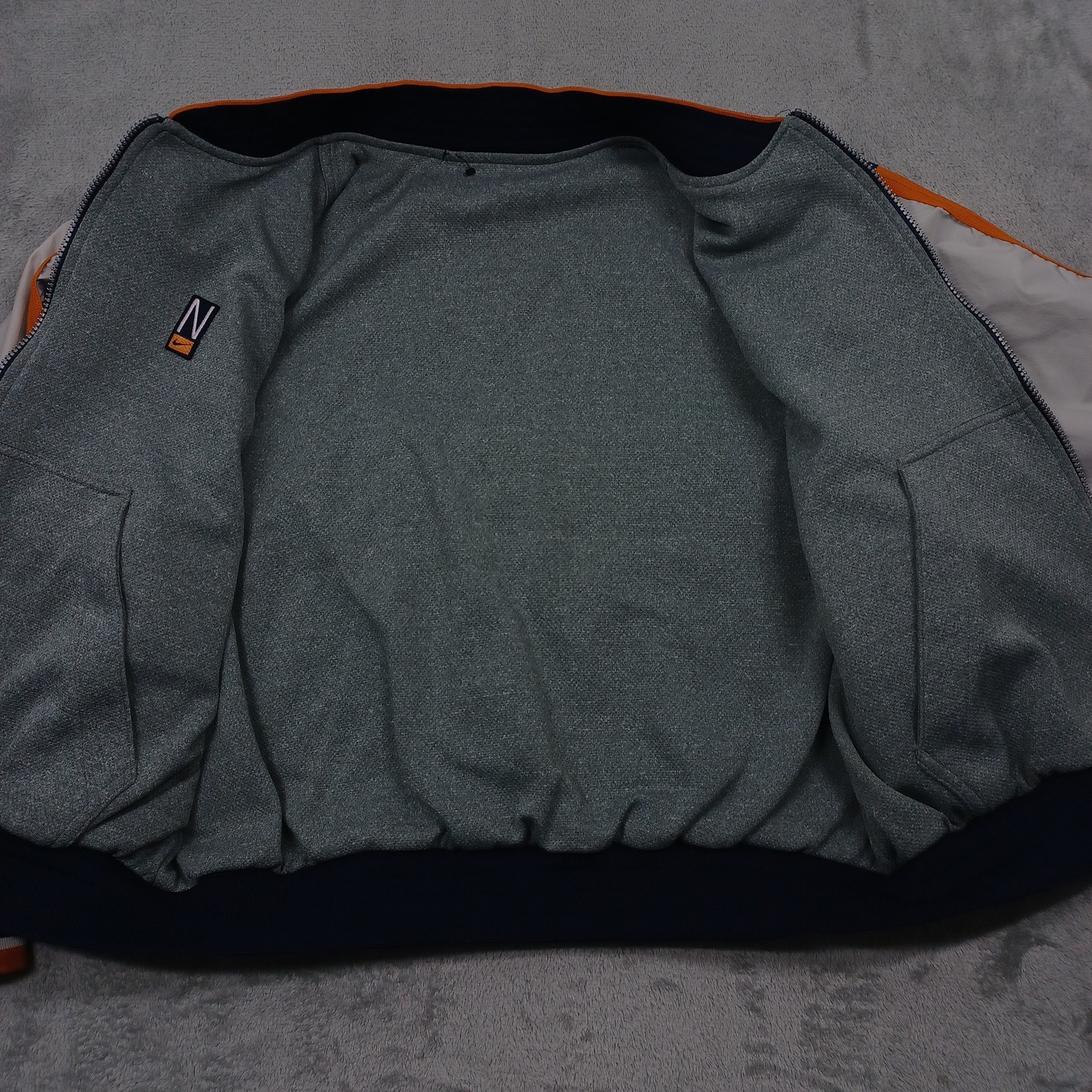 SACAI X NIKE Giacca Nike donna grande blu arancione bianco reversibile full zip vintage retrò