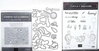 Stampin' Up! "Turtle Y Awesome" Stamps & Dies & Embossing Folder Never Used!