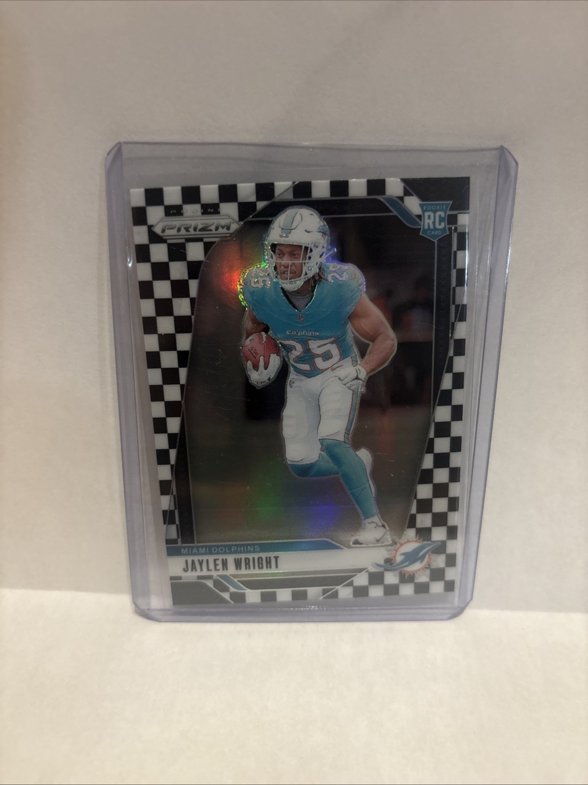 2024 Panini Prizm - Rookies Jaylen Wright #348 Black & White Checker Prizm (RC)