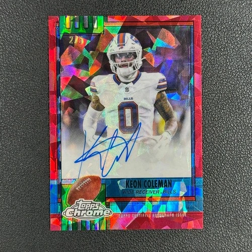 2025 Topps Chrome Keon Coleman Red Refractor (RAW)