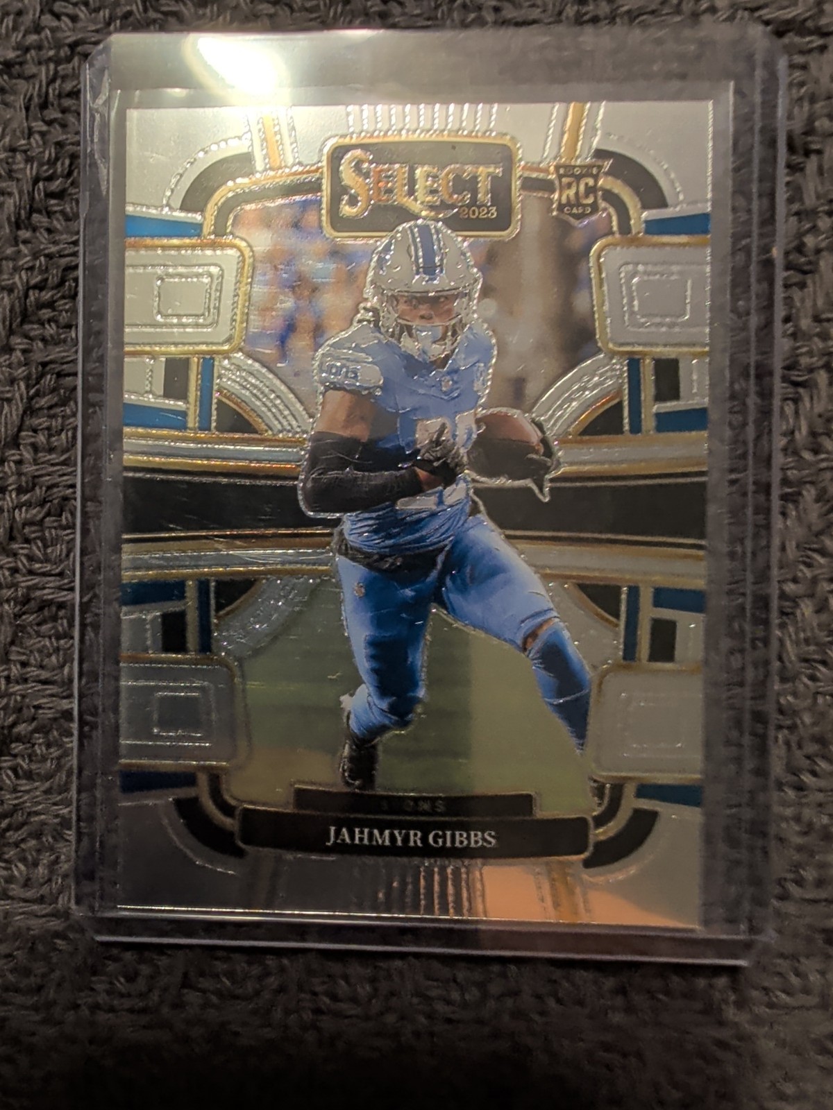 2023 Panini Select - Concourse Jahmyr Gibbs #34 Silver Prizm Die-Cut (RC)