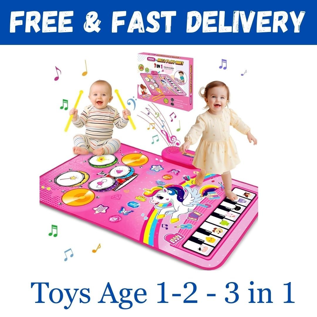 Toys for 1 Year Old Girl Gifts: Baby Musical Mat Toddler Age 1-2 - 3 in...