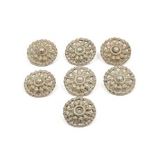 7 silver buttons snowflake costume buttons antique silver buttons 20 mm
